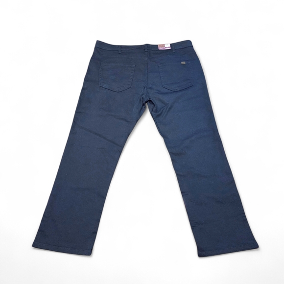Jachs New York Mens Navy Blue Straight Fit Mid-Rise Straight Leg Pants 40x29 NWT - Picture 2 of 10